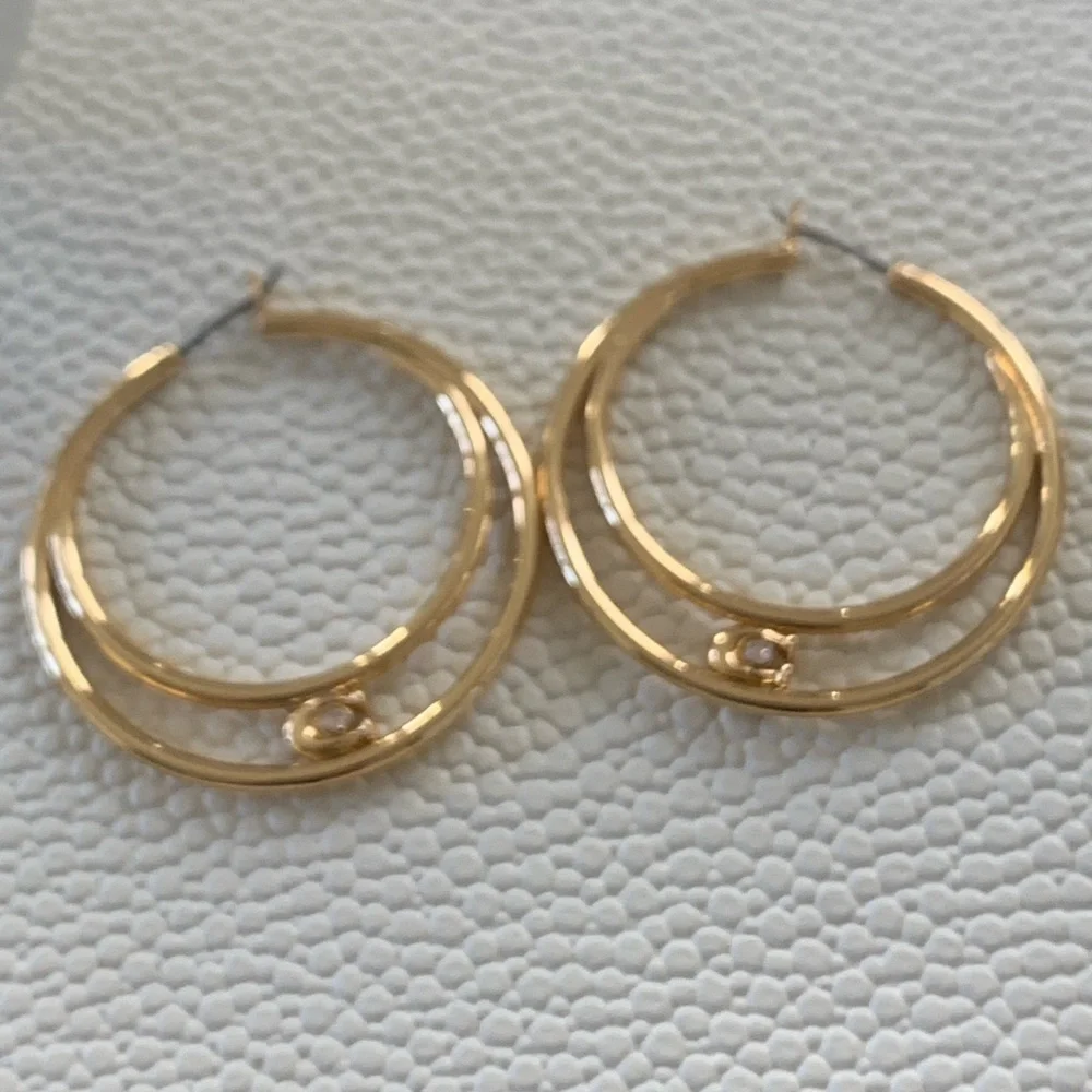 COACH Signature Double Hoop Earrings